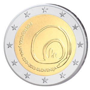 Slowenien 2 Euro-Sondermünze 2013 - 800. Jahrestag Entdeckung der Höhlen von Postojna