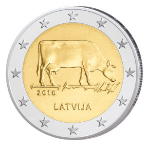 Lettland 2 Euro-Sondermünze 2016 – Milchwirtschaft