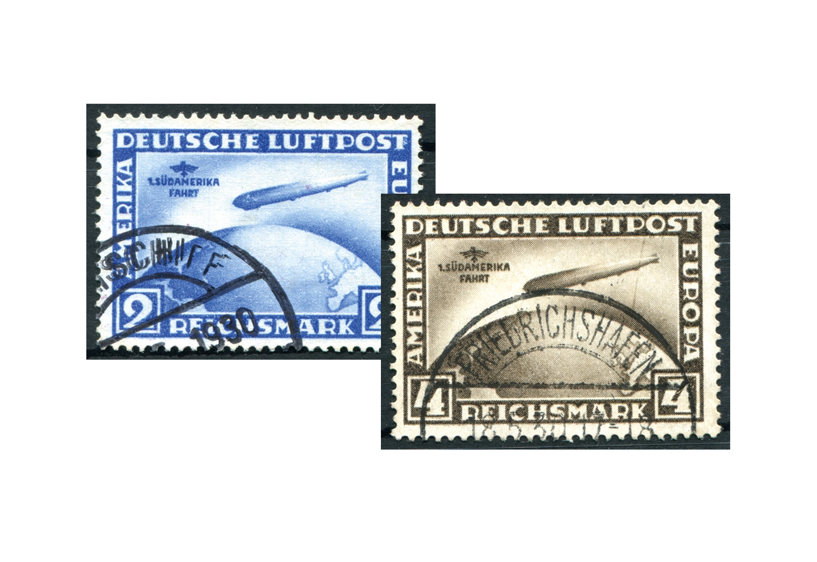 Deutsches Reich Flugpostmarken 1930 Mi.Nr. 438/439 gestempelt