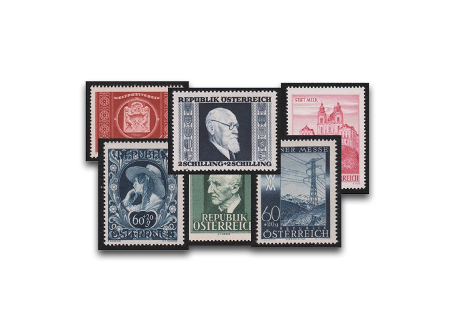 Lot Österreich Frühausgaben postfrisch der 50iger Jahre