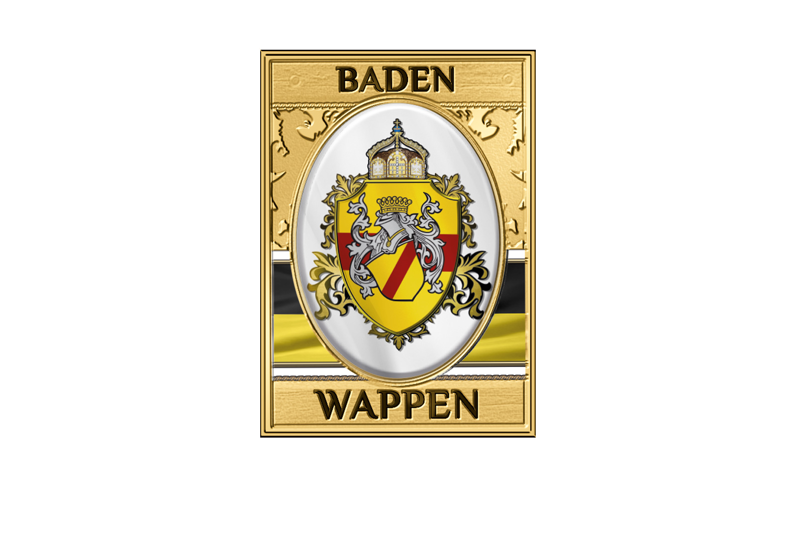 Goldmünze 999/1000 Gold Wappen Baden