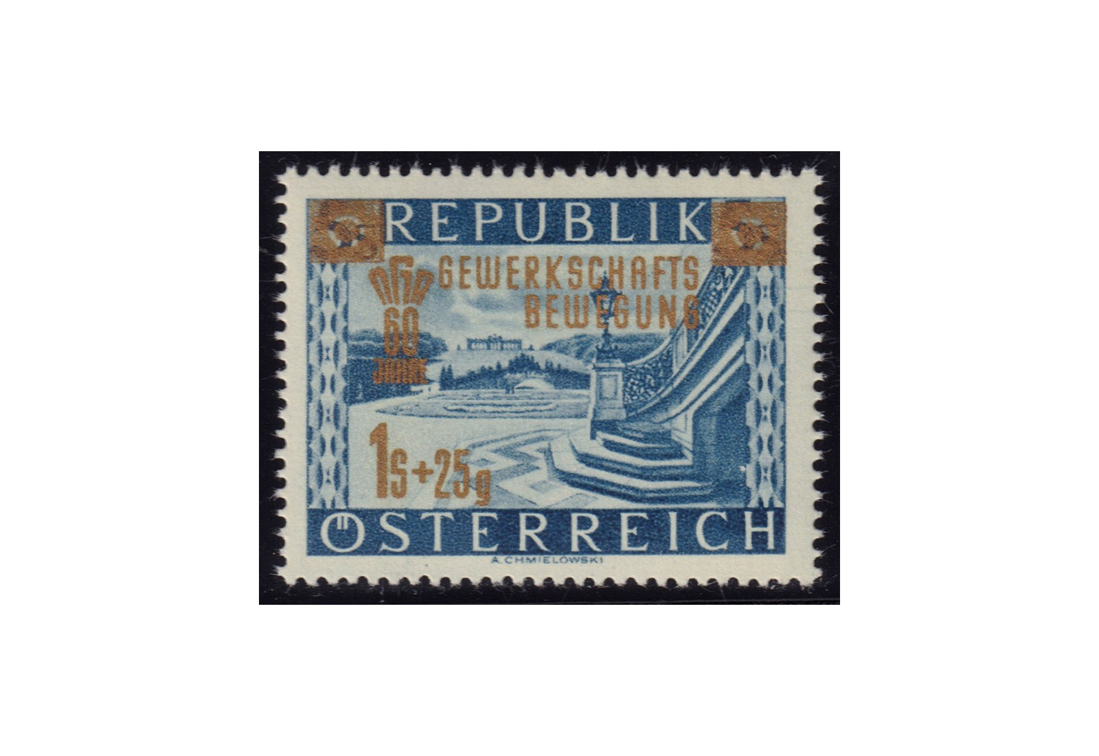 Österreich Einzelausgabe 1953 60 Jahre Gewerkschaftsbewegung Michel Nr. 983 postfrisch