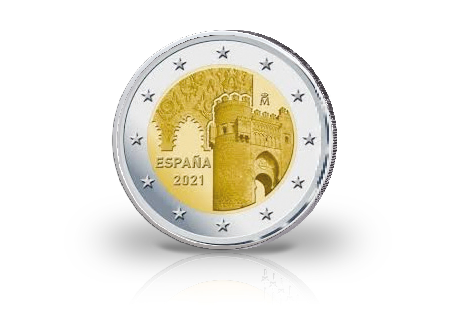 2 Euro 2021 Spanien Altstadt von Toledo