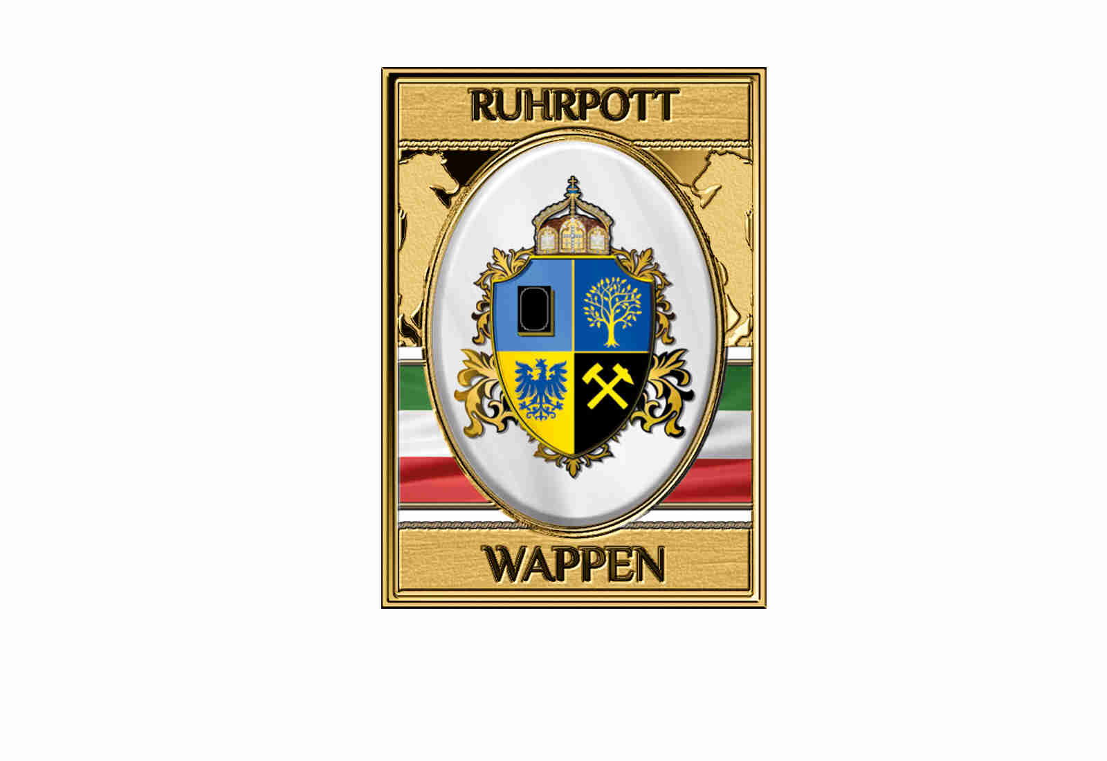Goldmünze Wappen NRW Ruhrpott 999/1000 Gold