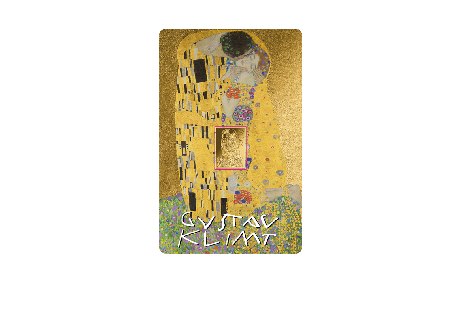 Goldmünze Motiv "Der Kuss - Gustav Klimt" Coincard 999/1000 Gold Geschenk