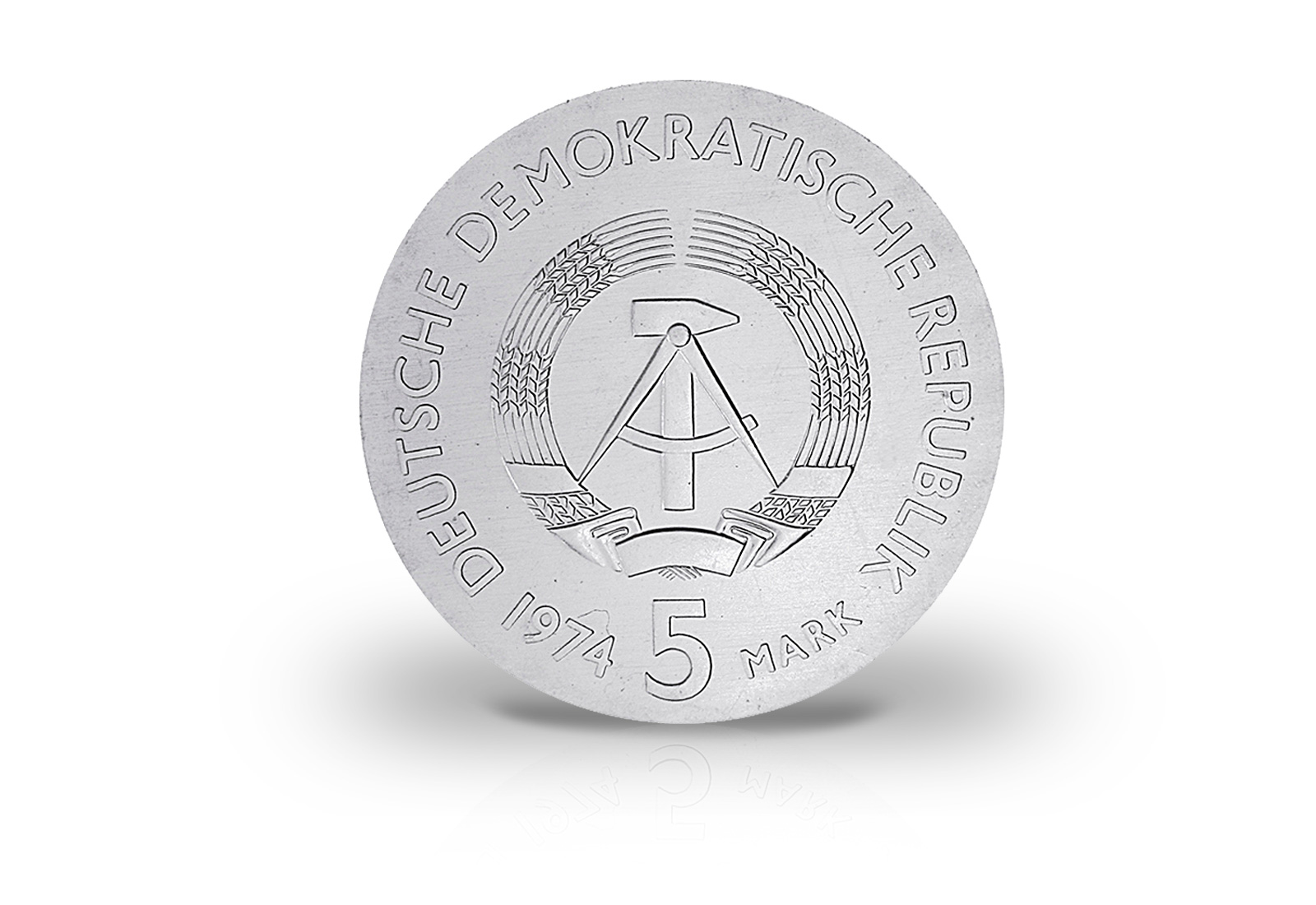 5 Mark Gedenkmünze 1974 DDR Philipp Reis Jaeger-Nr. 1550