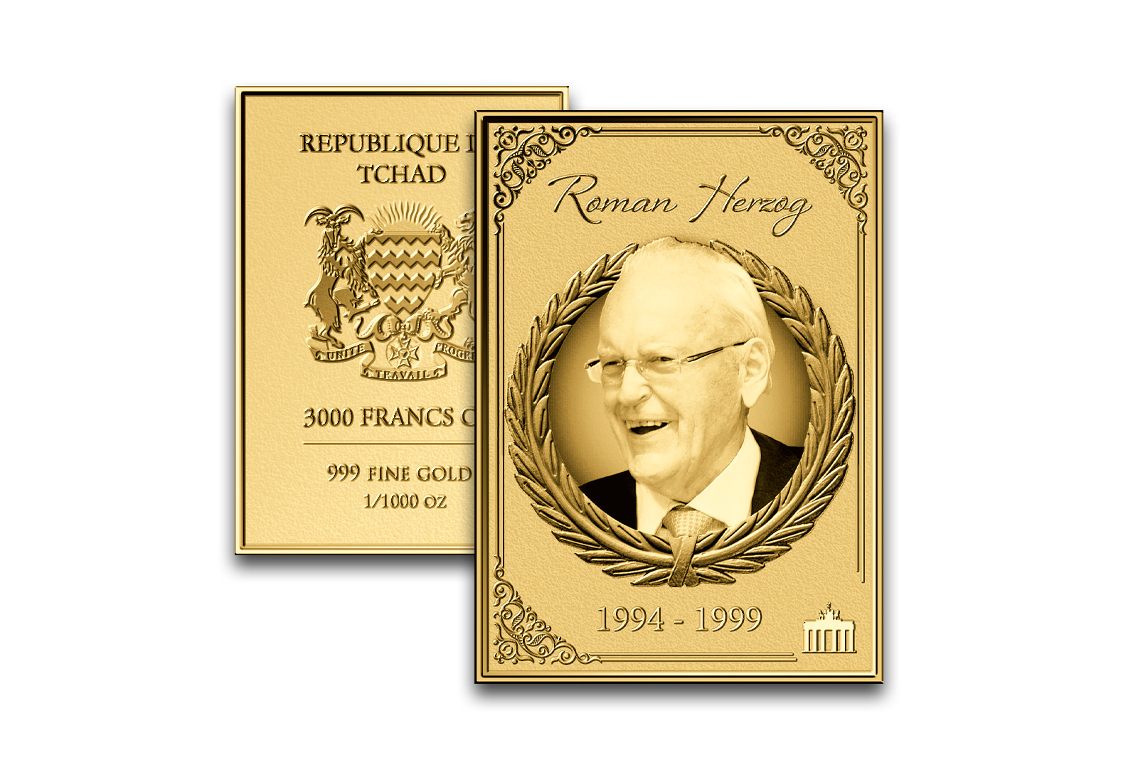 Goldmünzbarren Bundespräsident Roman Herzog 999/1000 Gold