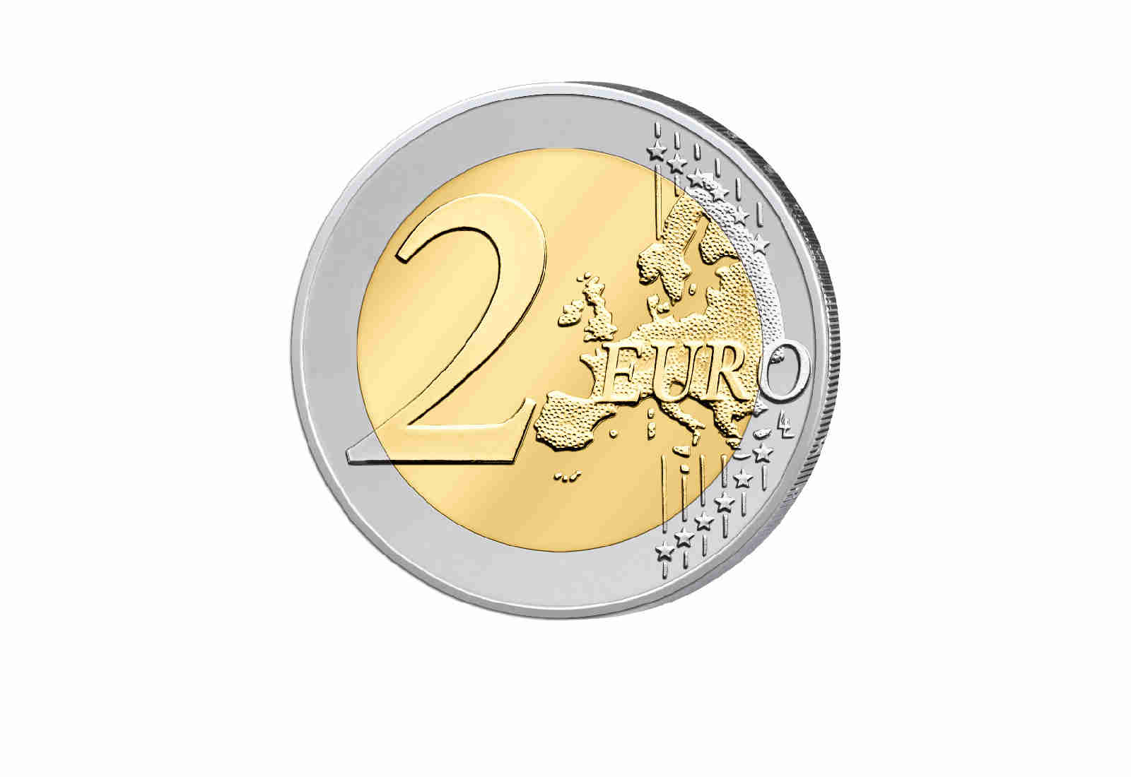 2 Euro mit Farbapplikation Brüssel - Belgien