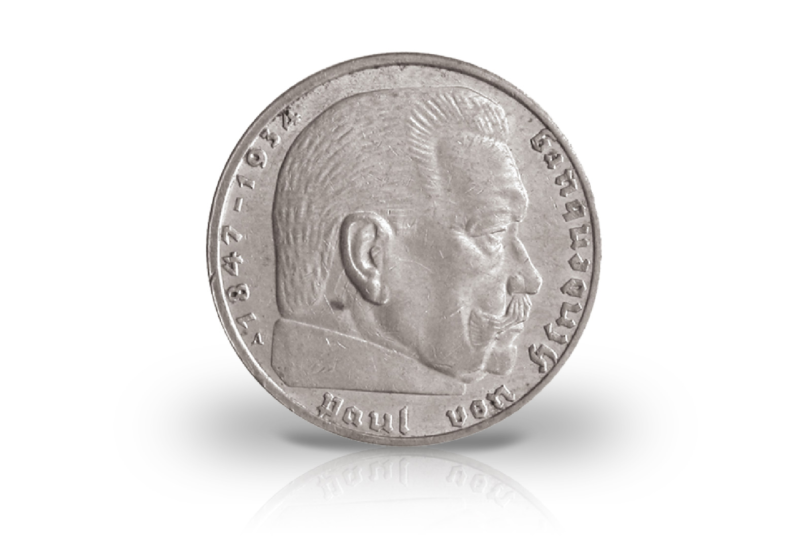 2 Reichsmark 1936 Drittes Reich Hindenburg Prägestätte unserer Wahl Jaeger-Nr. 366