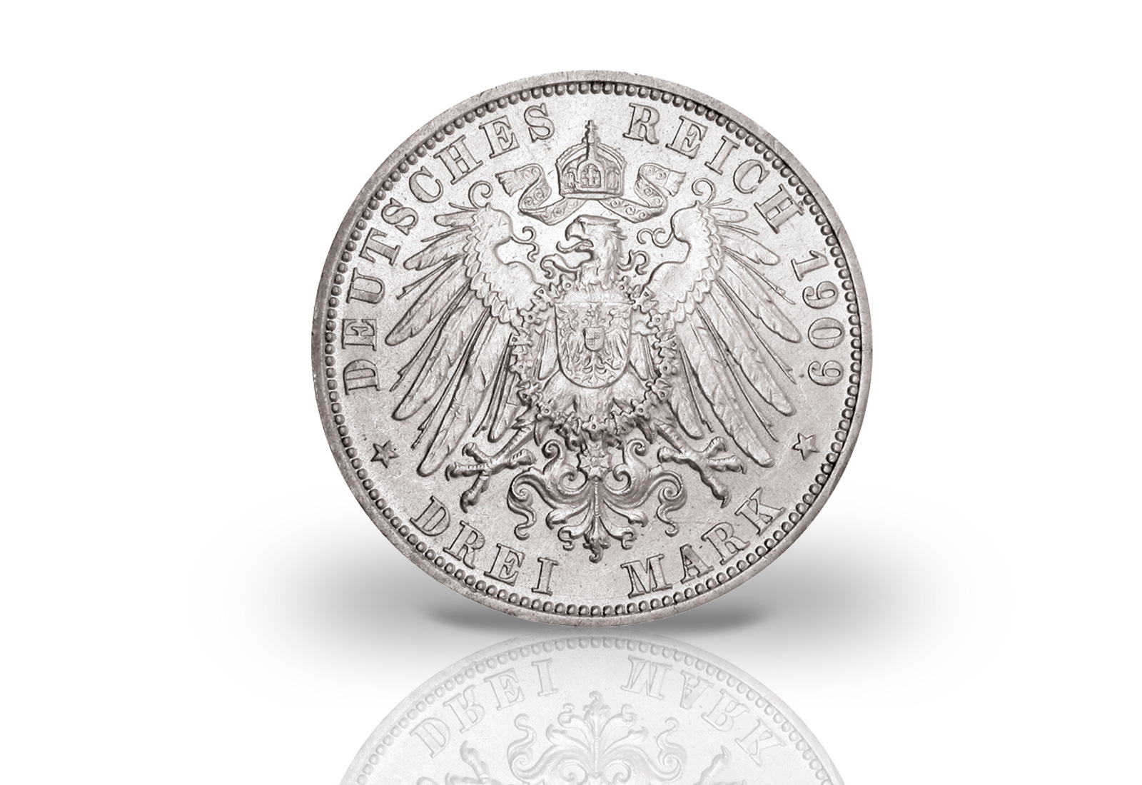 3 Mark 1909 Deutsches Kaiserreich Heinrich XXIV Jaeger-Nr. 119