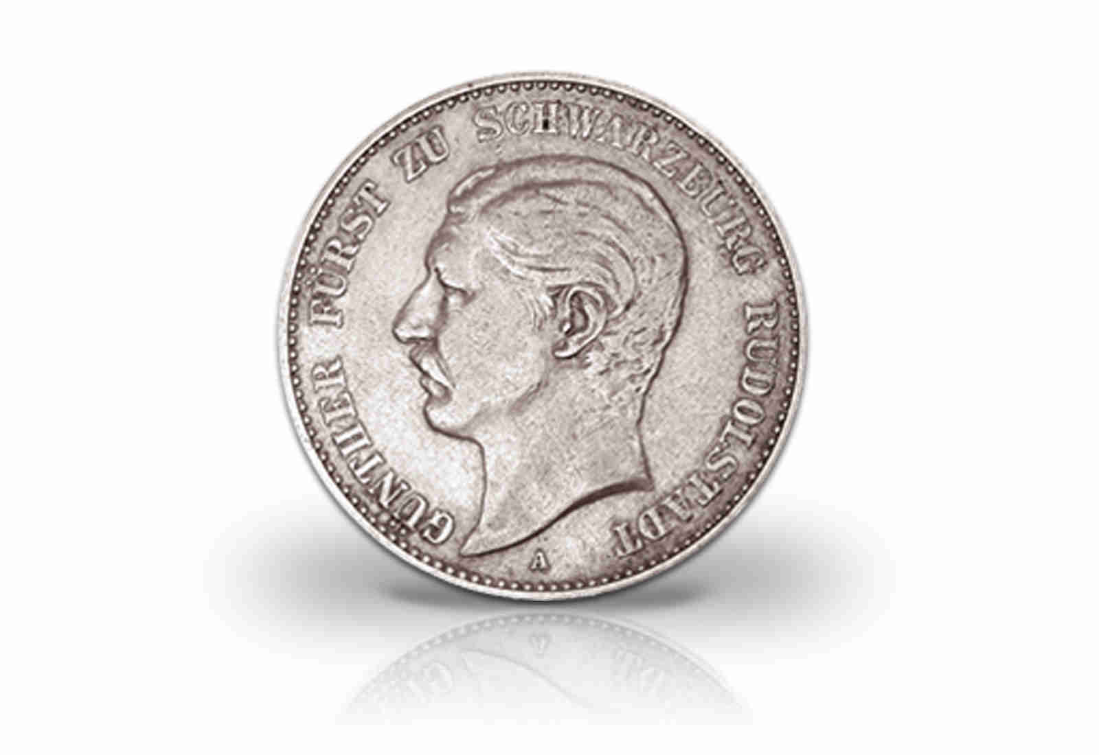 2 Mark 1898 Deutsches Kaiserreich Schwarzburg-Rudolstadt Fürst Günther Victor Jaeger-Nr.167