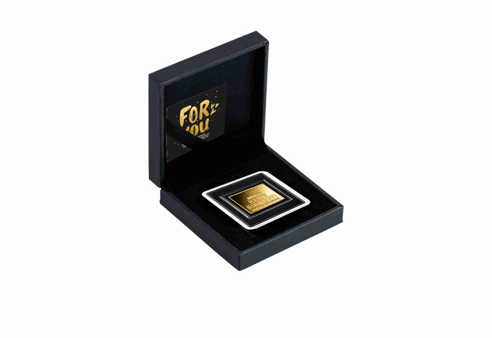 Goldmünze Motiv "Happy Birthday Kuchen" 999/1000 Gold Geschenk