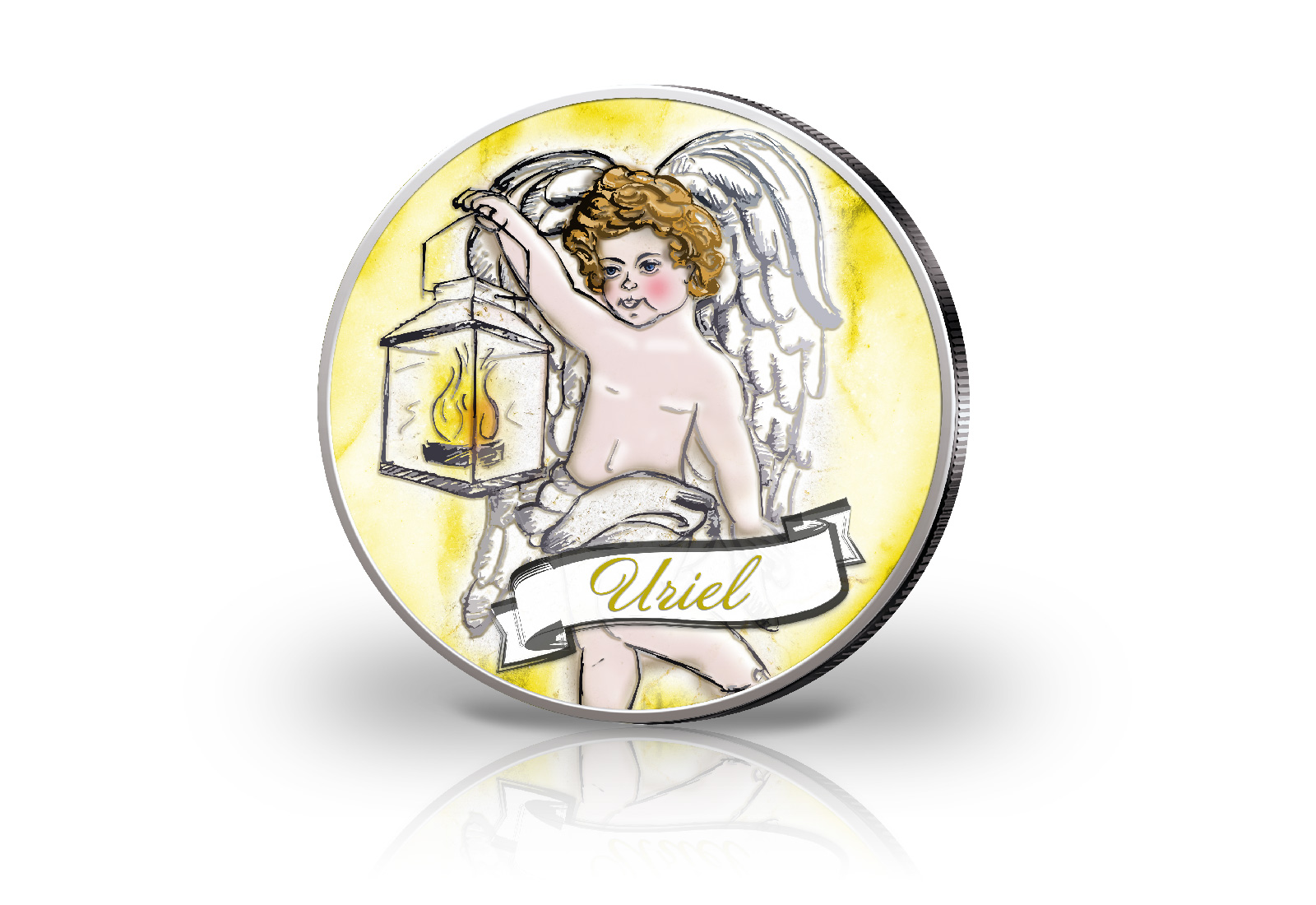 Schutzengel Serie Uriel mit Farbmotiv