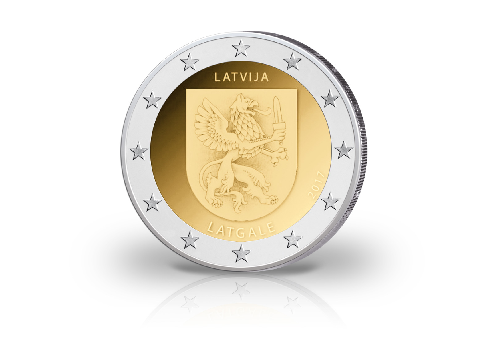 Lettland 2 Euro Gedenkmünze 2017 bankfrisch Lettgallen / Latgale