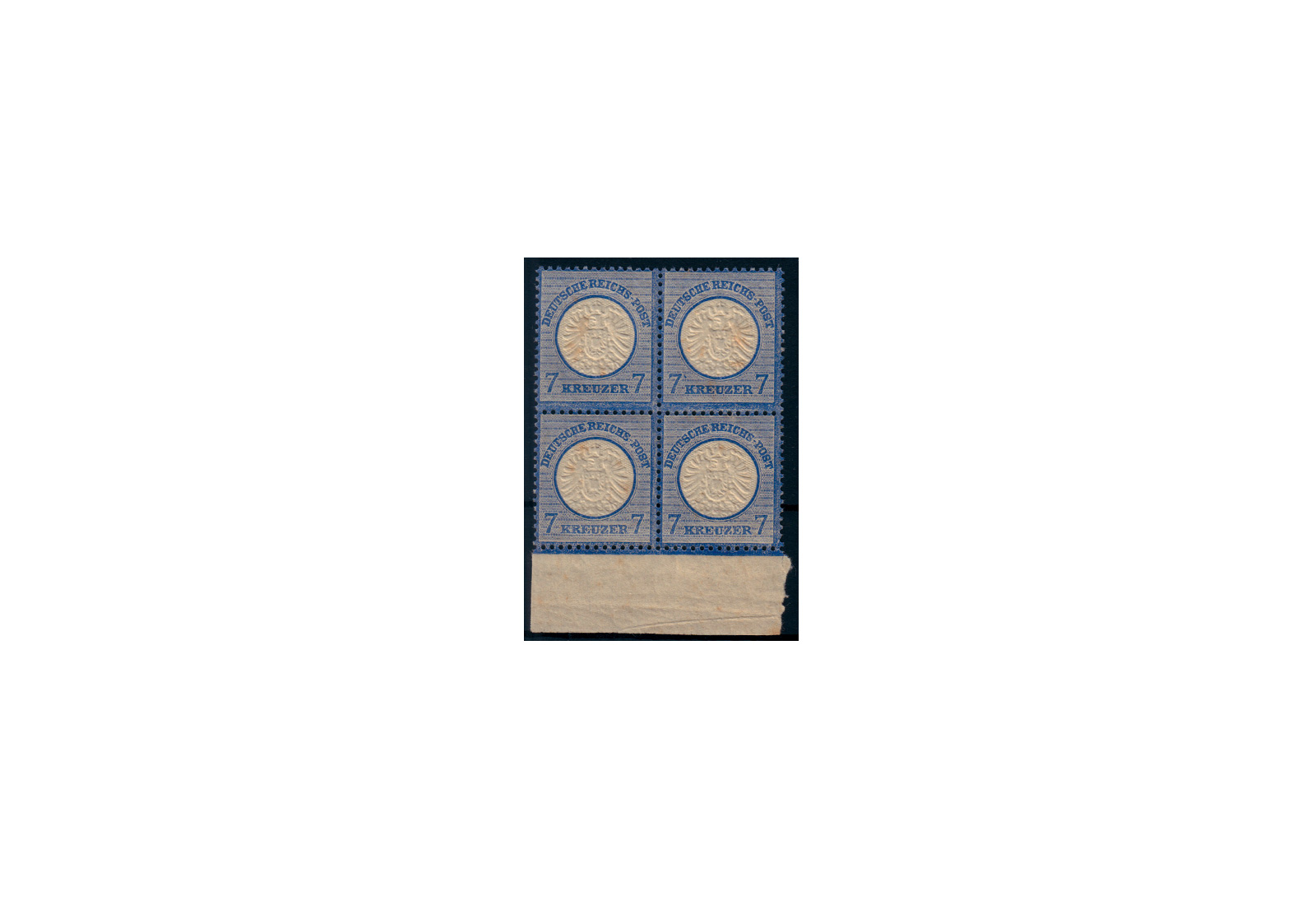 Deutsches Reich Freimarken 1872: Brustschild Michel Nr. 26 postfrisch VB mit PLF VII Feld 138