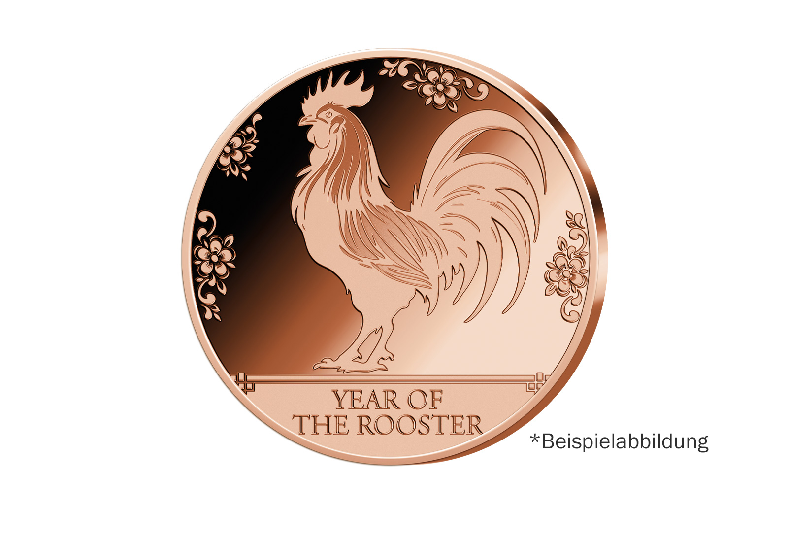 Neuprägung 1 oz 999/1000 Kupfer China Tierkreiszeichen Jahr des Hahns