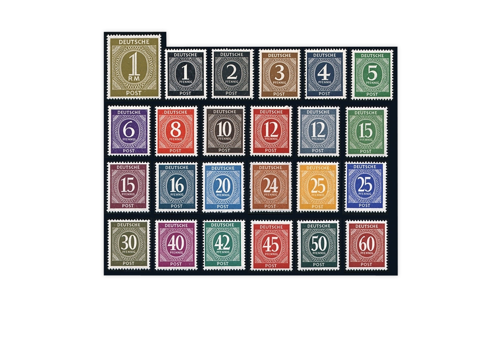 Alliierte Besetzung Kontrollrat Mi.Nr. 911/37 gestempelt