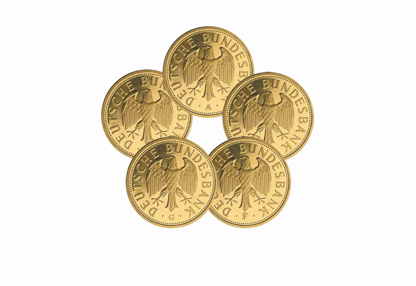 BRD Goldmark 2001 st Prägestätte A-J