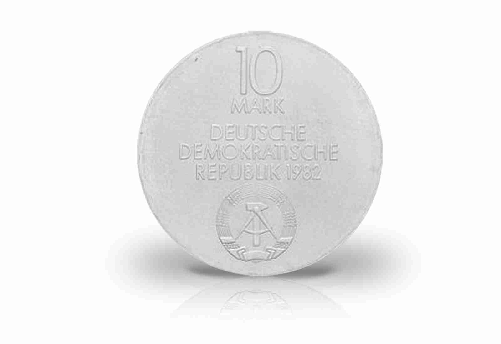 10 Mark Gedenkmünze 1982 DDR Gewandhaus Leipzig Jaeger-Nr. 1583