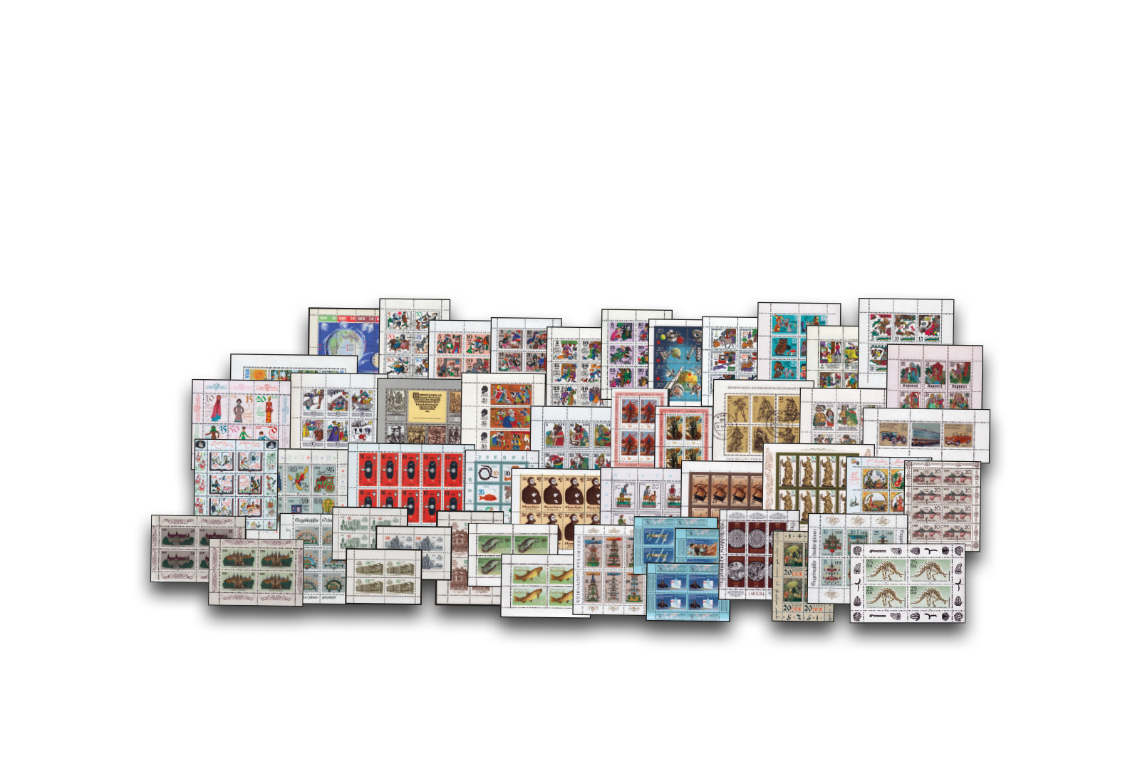 Kleinbogen DDR Ausgaben 1962 - 1990 gestempelt