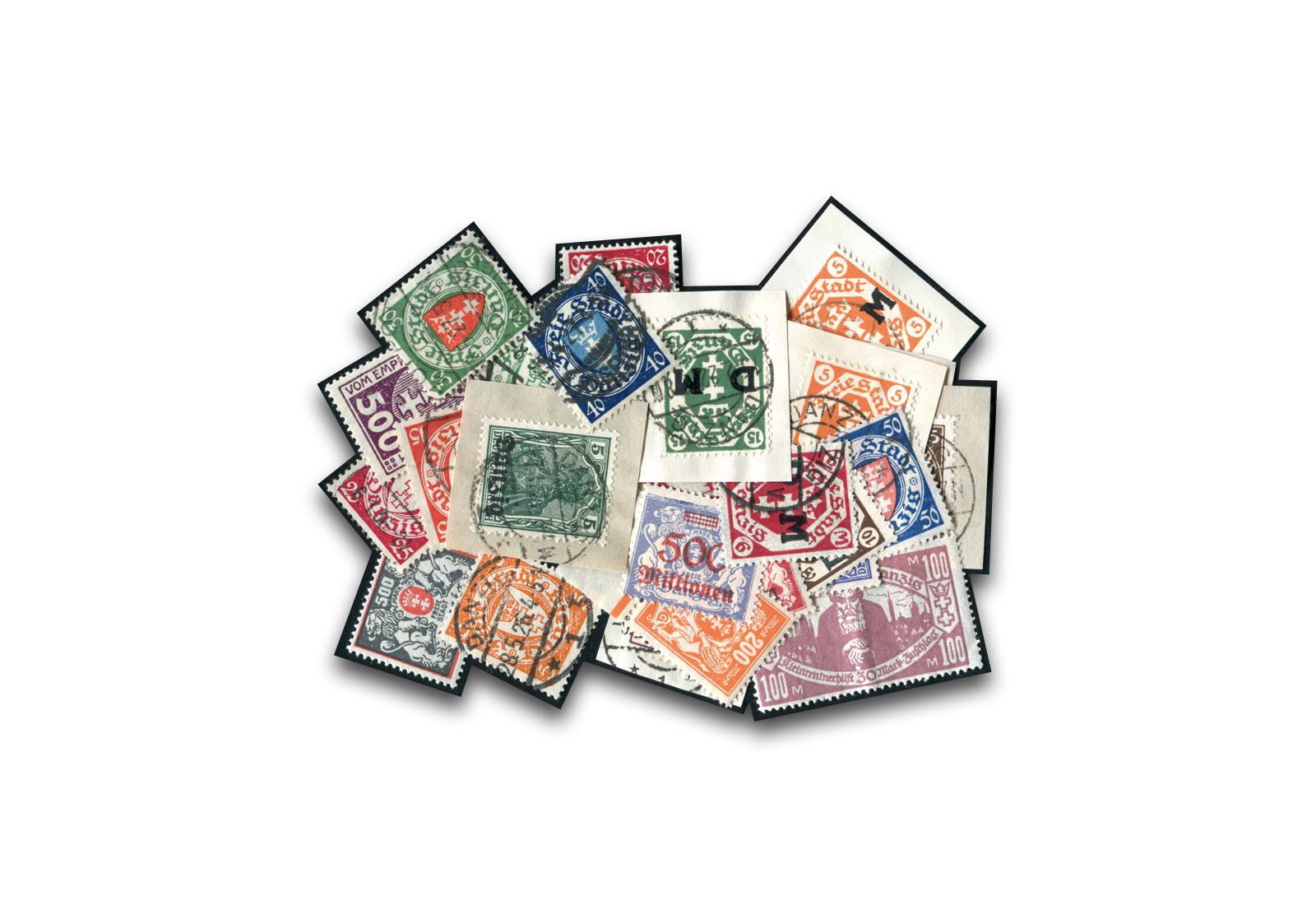 Briefmarken Danzig 25 verschiedene Marken