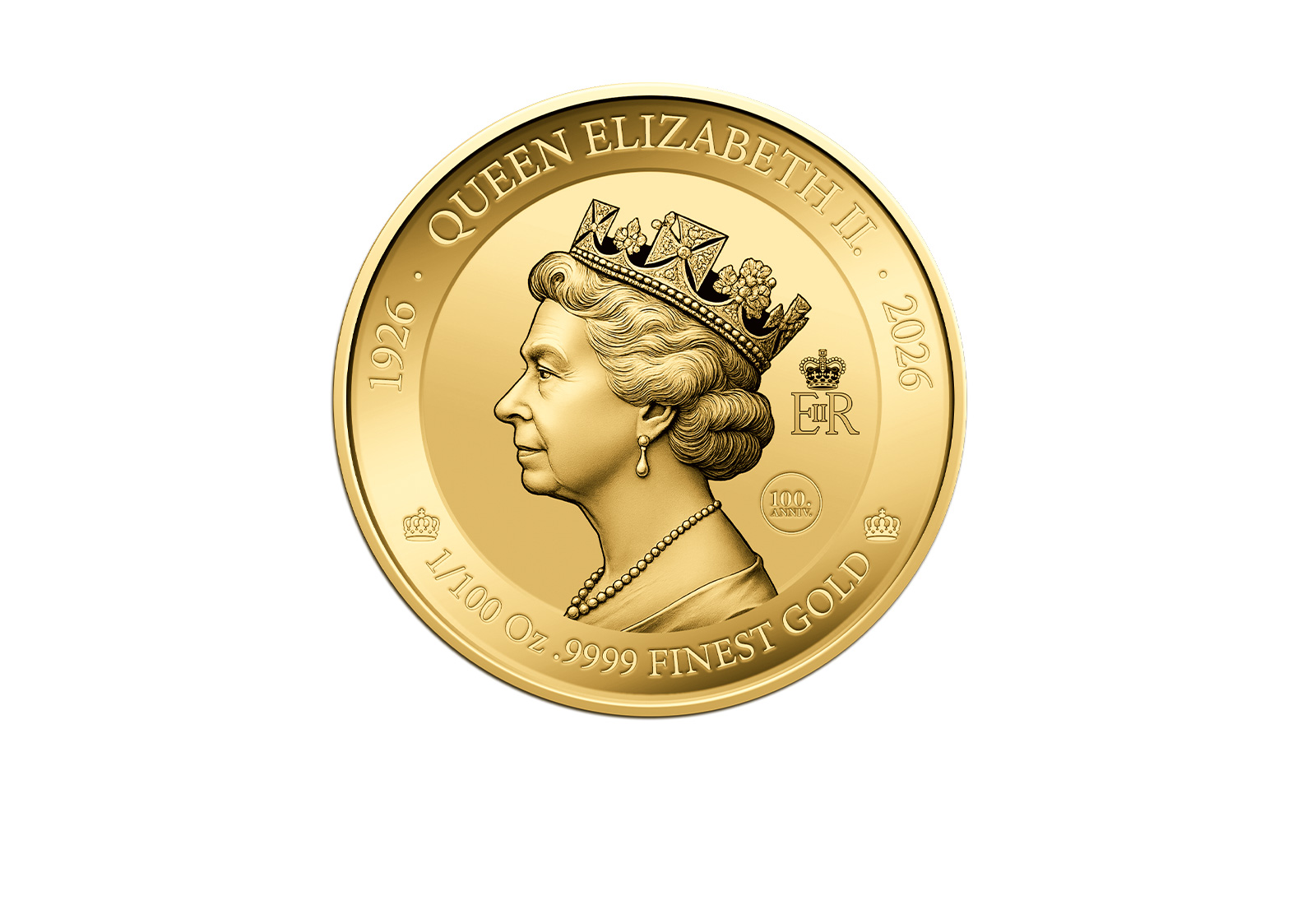 Goldmünze 100. Geburtstag Queen Elizabeth II.