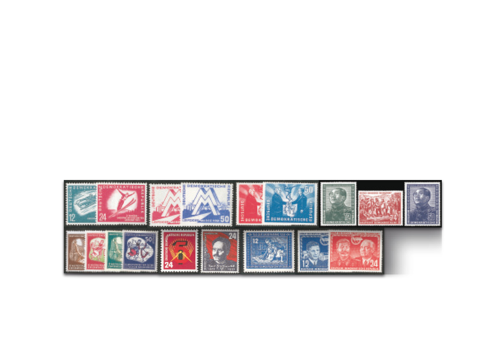DDR Jahrgang 1951 Mi.Nr. 280-297 **