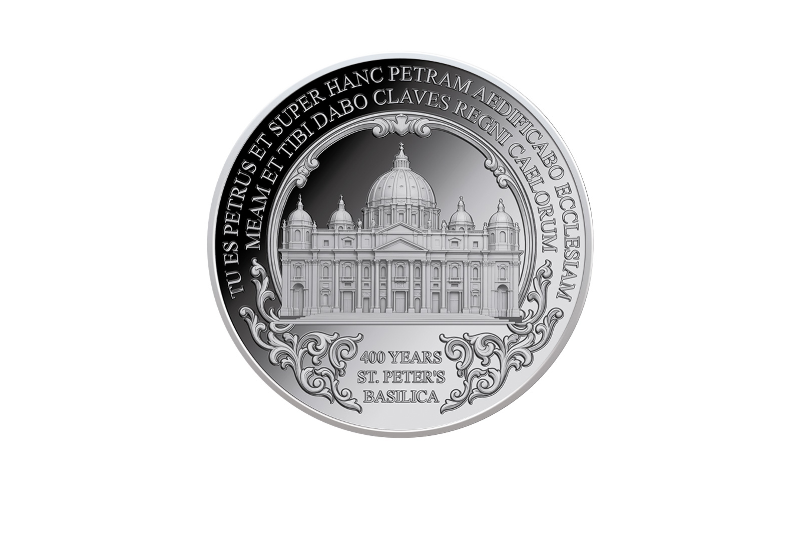 1 Kg Silbermünze - 400 Jahre Weihe des Petersdoms im Etui