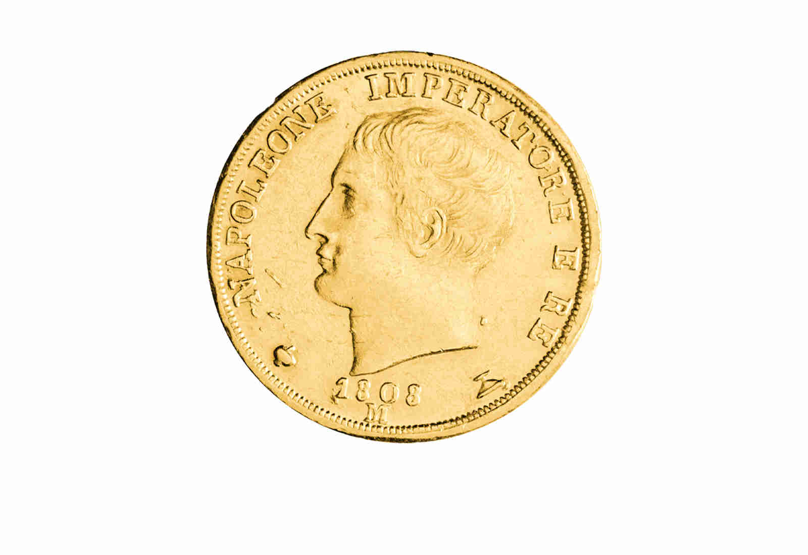 2er-Set 20 Lire und 20 Francs Napoleon Bonaparte im Holzetui