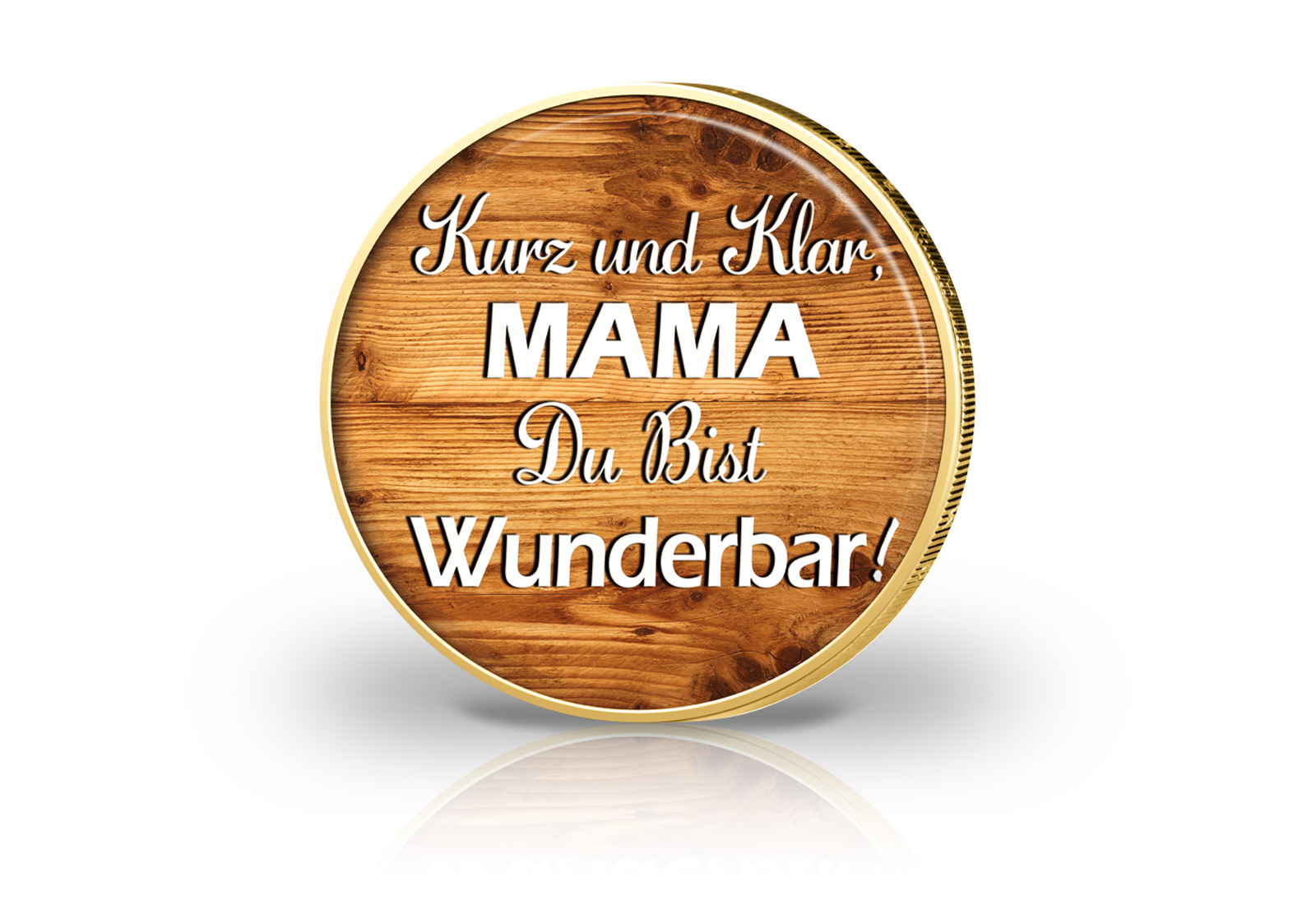 2 Euro vergoldet mit Farbmotiv Mutter II