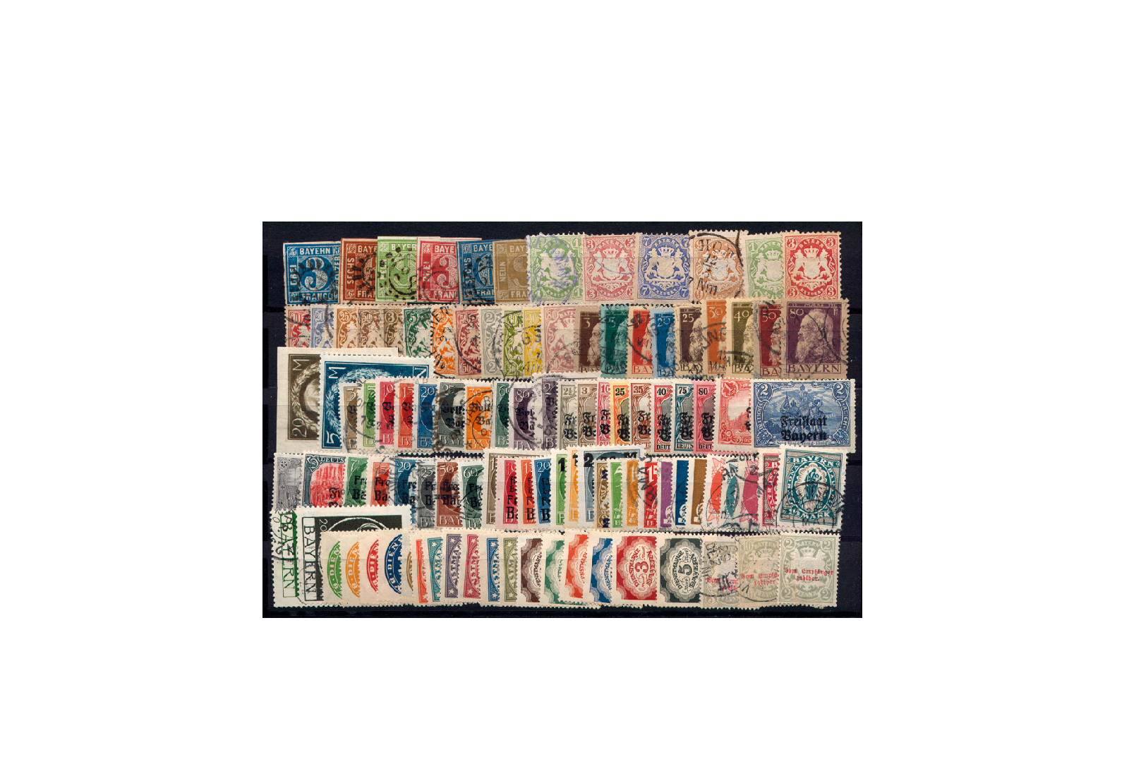 Briefmarken Altdeutschland Bayern 1849-1920 gestempelt und Falz