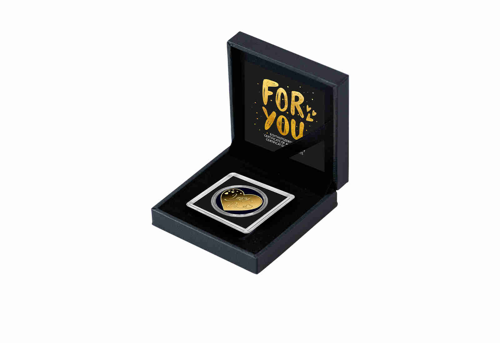 Goldmünze Herz I mog di 999/1000 Gold Geschenk Liebe Jahrestag