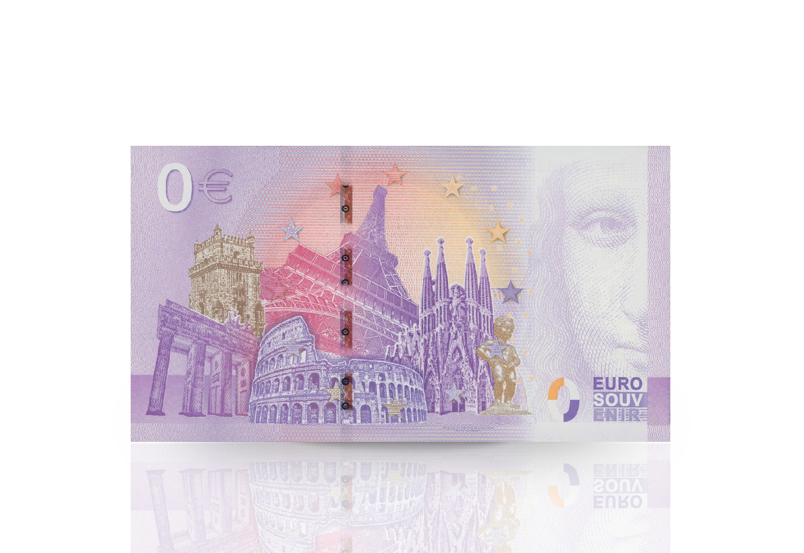 0 Euro Banknote Nikola Tesla Portrait Anniversary