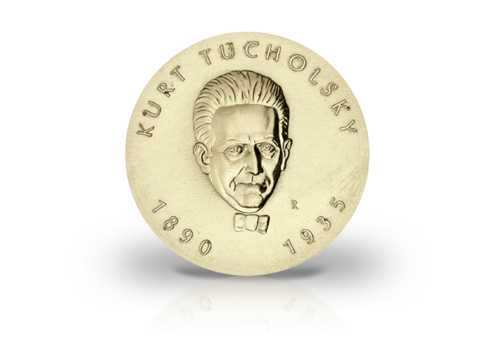 5 Mark Gedenkmünze 1990 DDR Kurt Tucholsky Jaeger-Nr. 1633