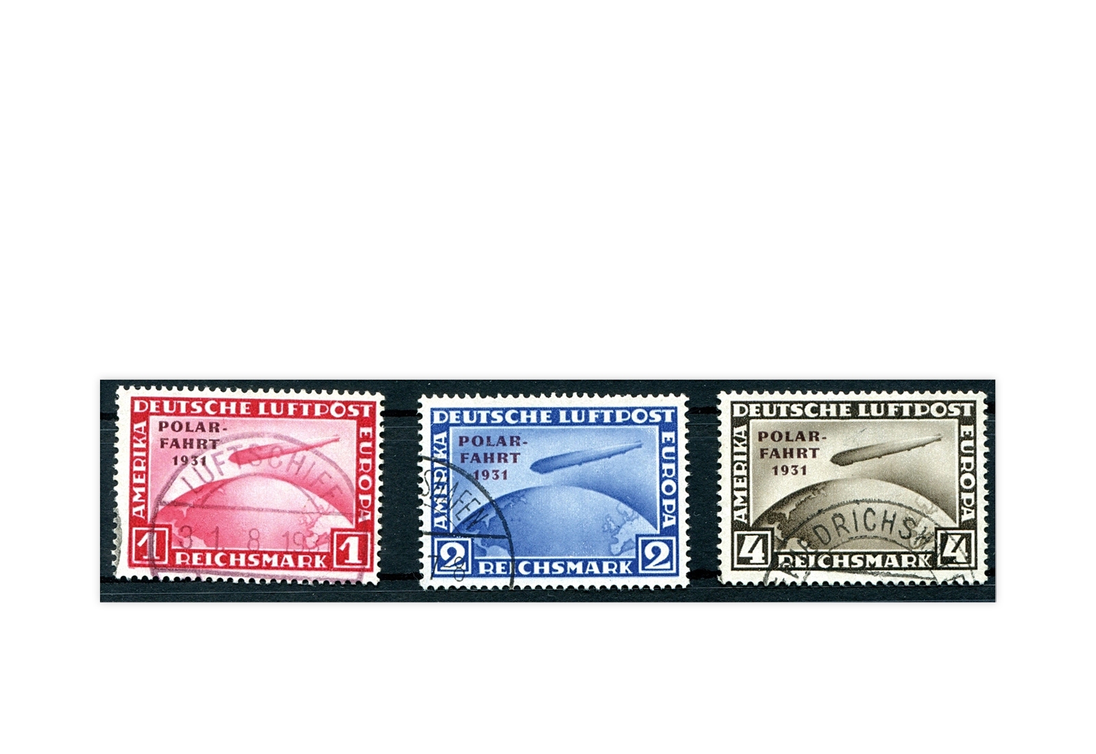 Deutsches Reich Flugpostmarken 1931 gestempelt