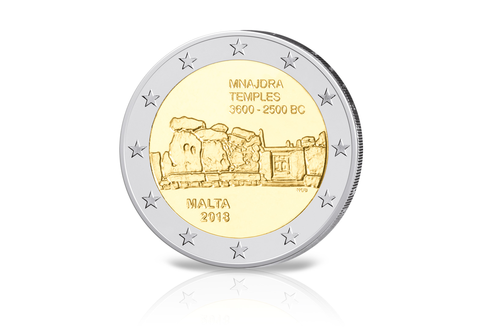 2 Euro 2018 Malta Mnajdra Tempel
