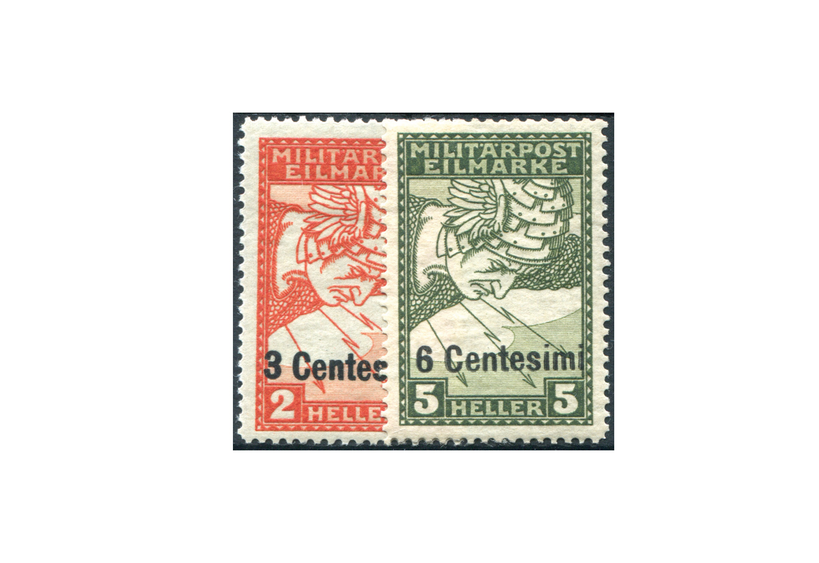 Österreich Feldpost: Mi.Nr. 24-25 Falz