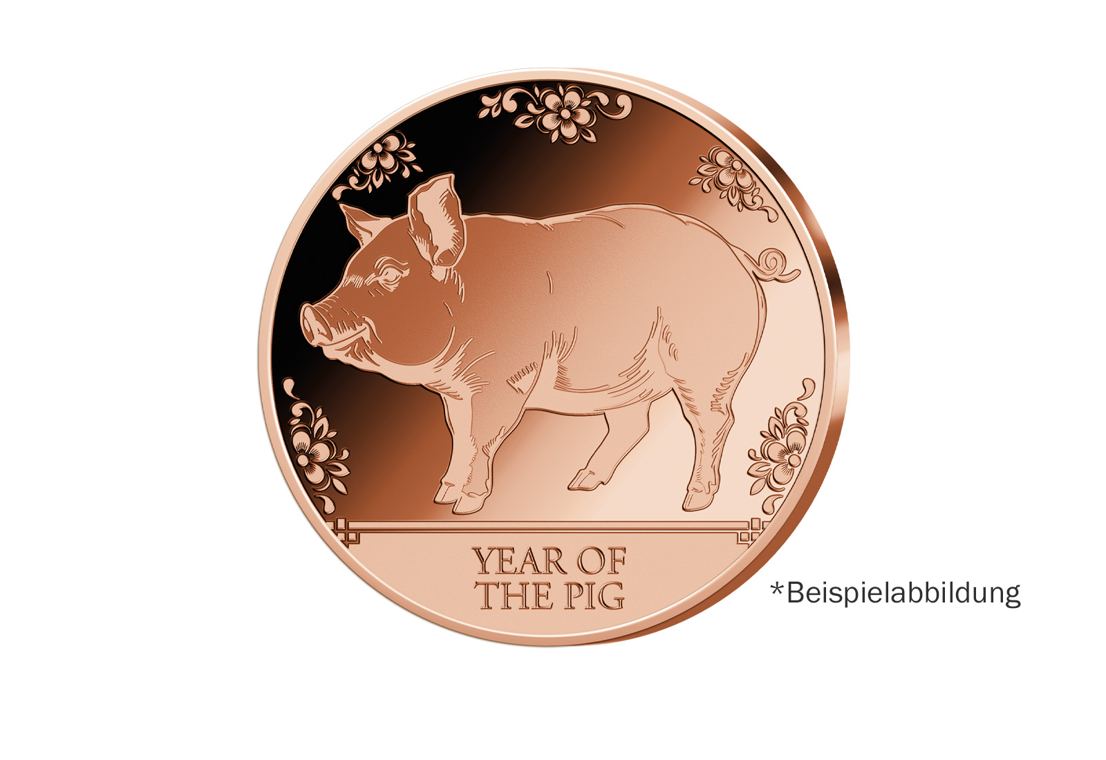 Neuprägung 1 oz 999/1000 Kupfer China Tierkreiszeichen Jahr des Schweins