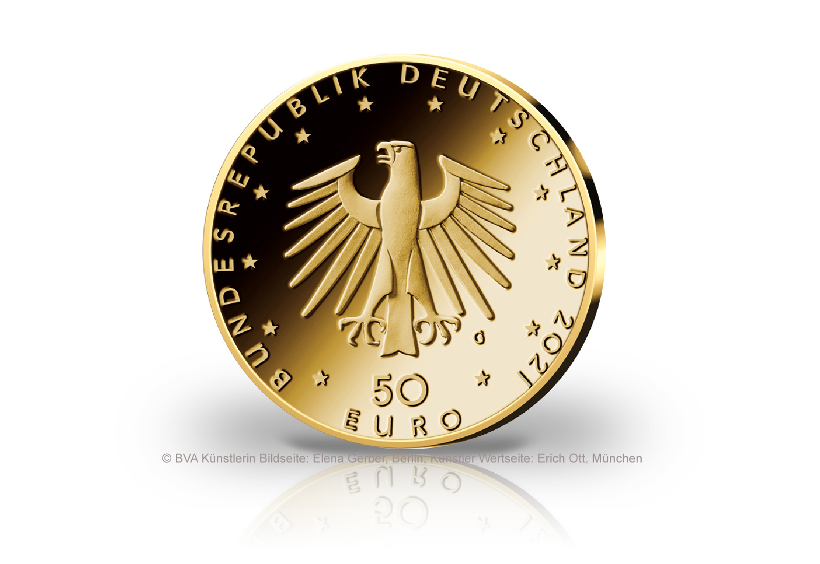 50 Euro 2021 Goldmünze Deutschland Pauke Prägestätte unserer Wahl