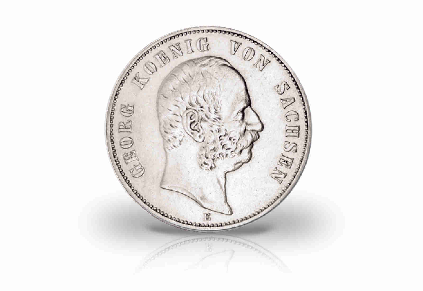 2 Mark 1903-1904 Deutsches Kaiserreich Sachsen König Georg Jaeger-Nr. 129
