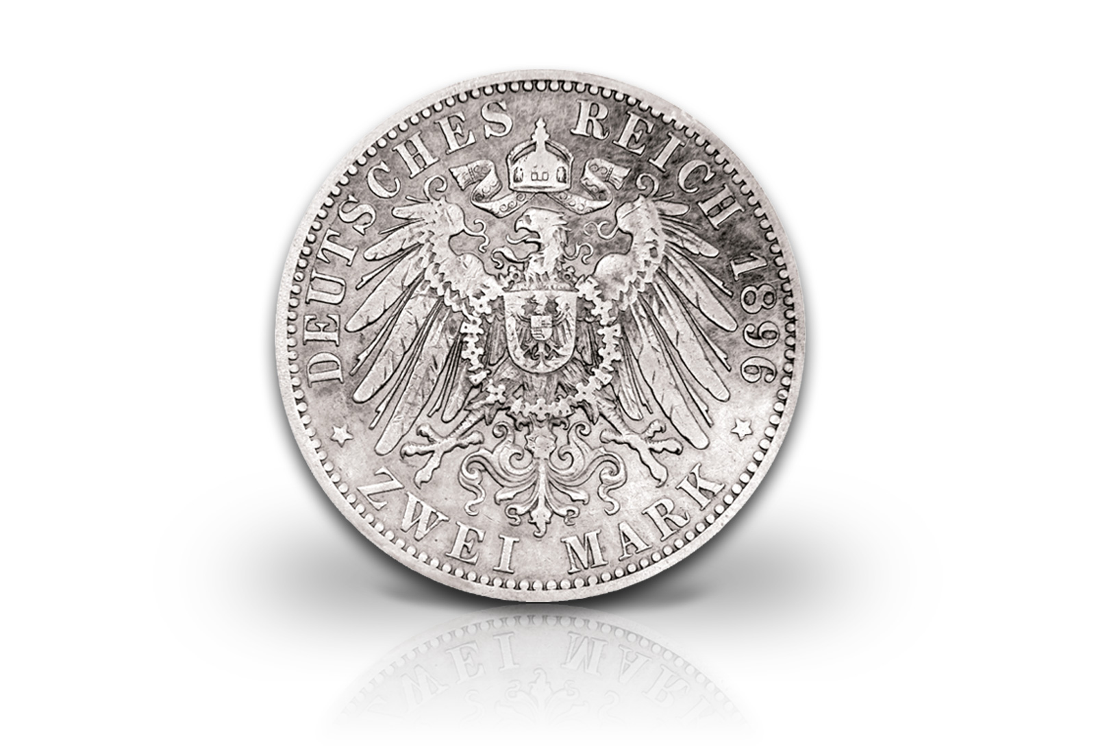 2 Mark 1896 Deutsches Kaiserreich Anhalt Friedrich I. Herzog Jaeger-Nr. 20