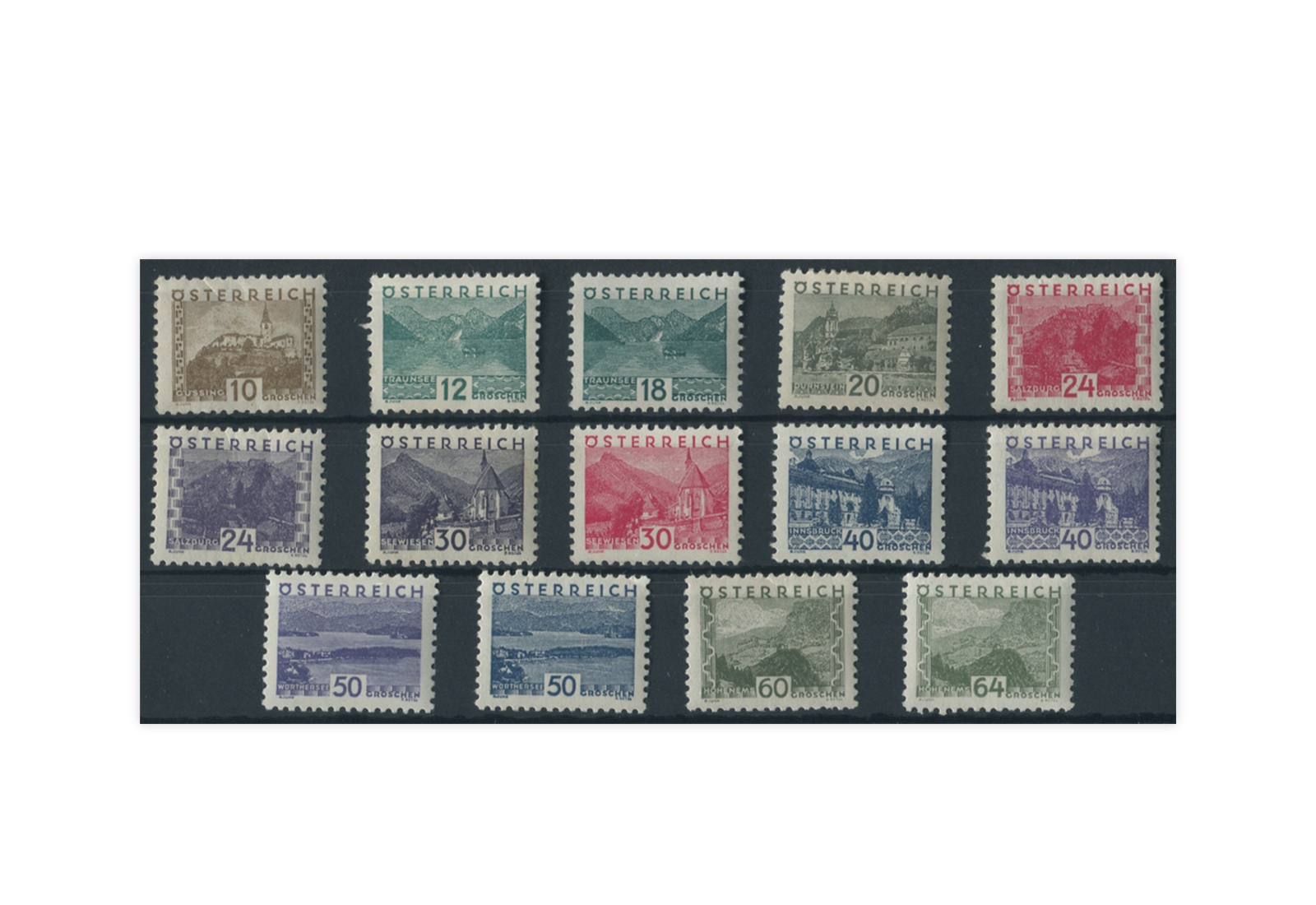 Österreich Mi.Nr. 530/543 gestempelt 14 Briefmarken