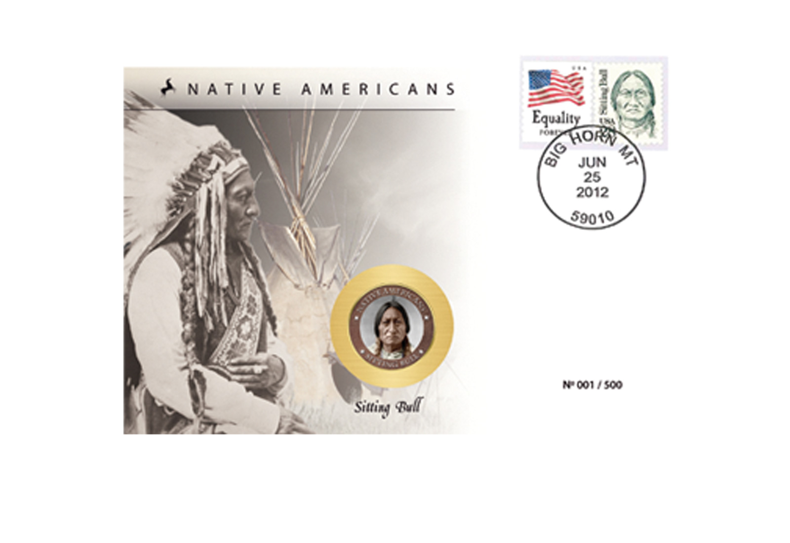 Numisbrief USA Häuptling Sitting Bull