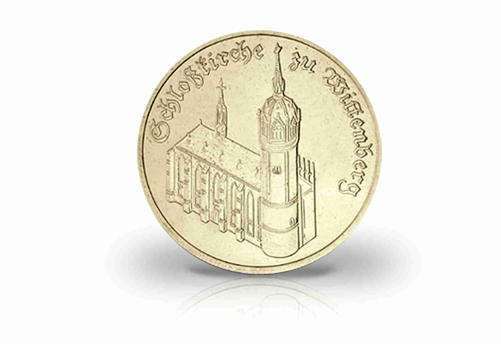 5 Mark Gedenkmünze 1983 DDR Schlosskirche zu Wittenberg Jaeger-Nr. 1588
