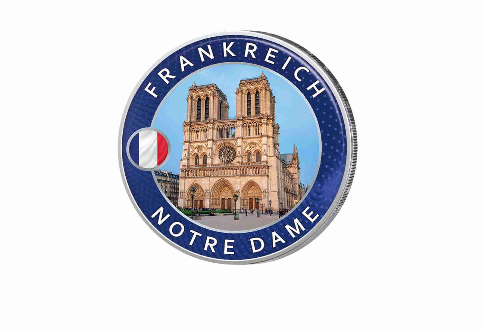 2 Euro mit Farbapplikation Notre Dame - Highlights rund um den Globus
