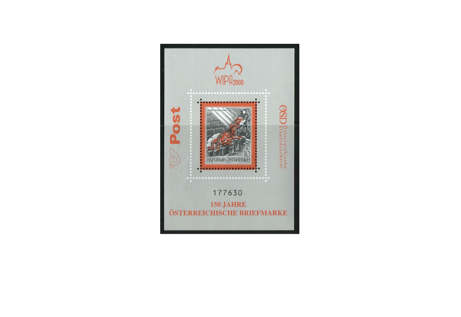 Österreich Block 13 ** 150 Jahre Briefmarke
