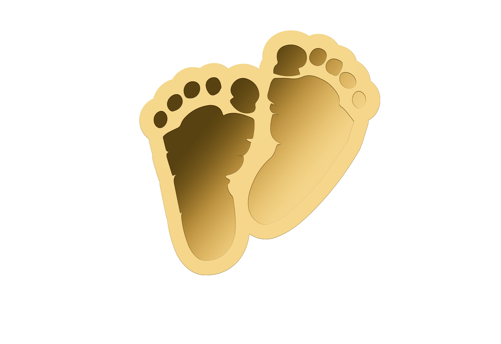 Goldmünze Motiv "Babyfüße" 999/1000 Gold Geschenk