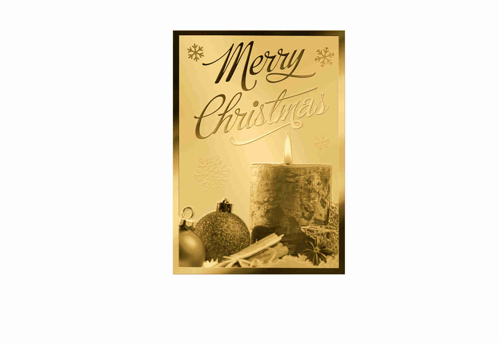 Goldmünze Motiv "Merry Christmas Candle" Coincard 999/1000 Gold Geschenk