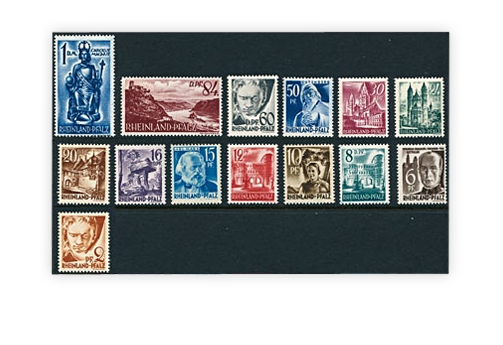 Französische Zone Rheinland-Pfalz Mi.Nr. 16/29 gestempelt