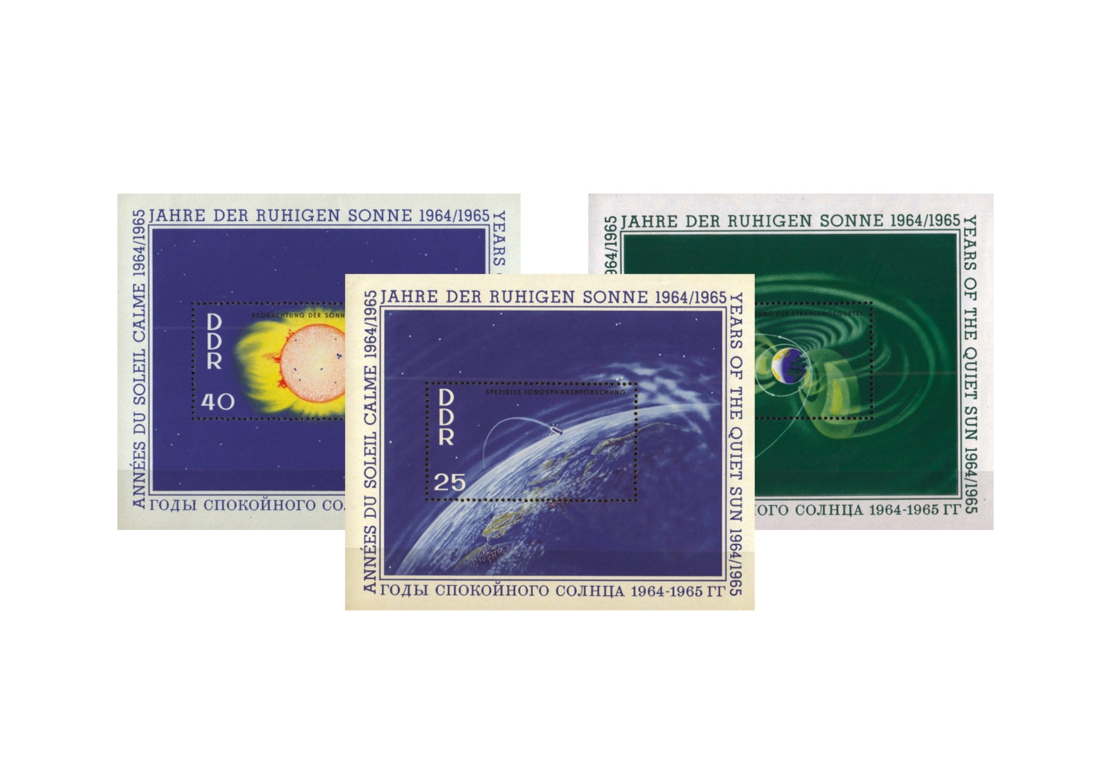 DDR Block 20-22 Internationale Jahre der ruhigen Sonne postfrisch